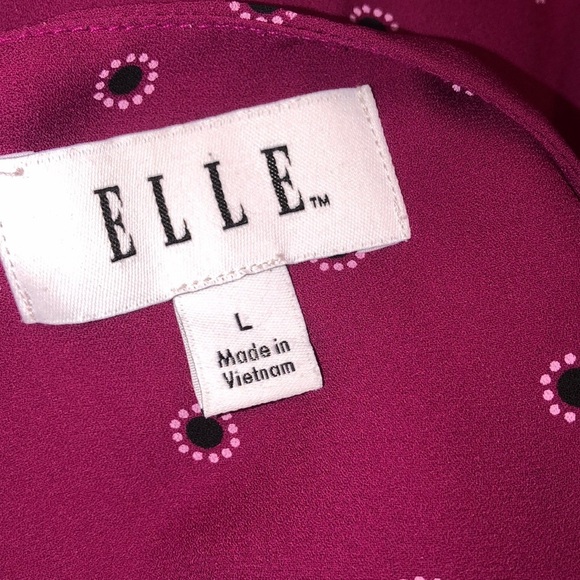 Elle size large burgundy floral top - Picture 4 of 4